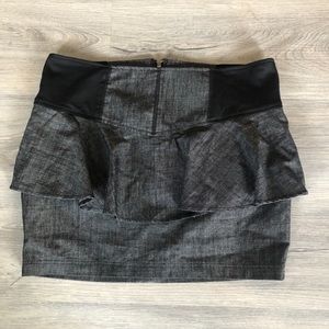 Urban Behavior Contrast band w/Peplum Mini Skirt
